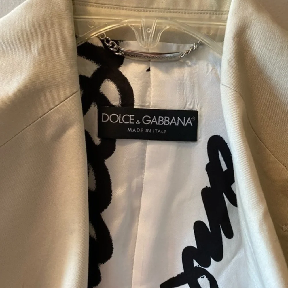 DOLCE & GABBANA Cream Suit Set Cotton Y2K - Picture 5 of 16